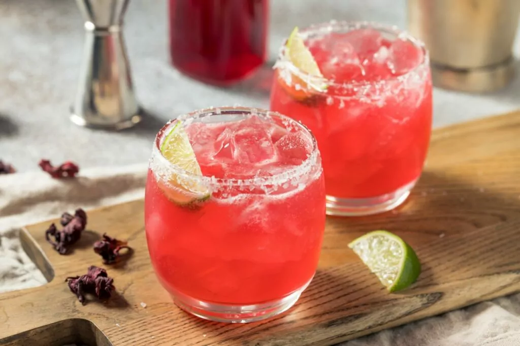 Hibiscus Gin Sour Cocktail